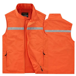 Gilet de sécurité réfléchissant de qualité supérieure, classe 1 ANSI, avec LED, imperméable, avec logo personnalisé, multi-poches, vêtements de travail pour la photographie - Product Image 1