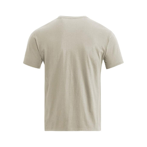 T-shirt homme à col rond et manches courtes, imprimé au dos avec motif drapeau croix verticale rouge foncé, effet vieilli, vente en gros - Product Image 6