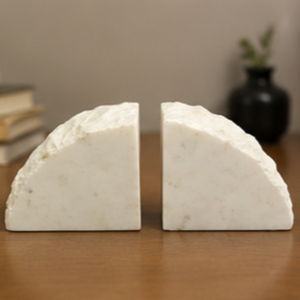 Porte-livres Blanc Banswara, Sculpture Décorative Moderne pour la Maison, Forme Irrégulière, Surface Polie - Product Image 4