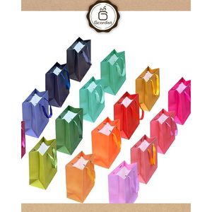 Sacchetti Regalo in Cartone di Medie Dimensioni, 16 Colori Chiari per Matrimoni e Compleanni, Forniture per Feste con Carta Velina - Product Image 2