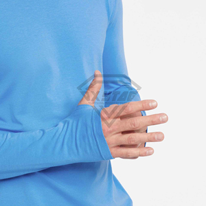Mens Custom Long Sleeve T Shirt Cotton Blank Crew <b>Neck</b> Tee Shirt Bulk <b>Light</b> Blue Plain Tshirt Wholesale Clothing Manufacturer - Product Image 4