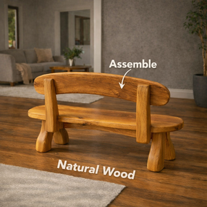 Banc en bois massif artisanal Luxali, vente directe d'usine, design moderne, écologique, durable, 3 places, décoration d'appoint pour la maison - Product Image 5