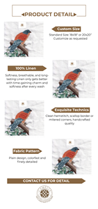 Elegant bird motif, natural flow <b>edge</b> adds subtle beauty to dining settings. - Product Image 2