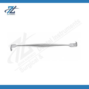 Rétracteur chirurgical double extrémité Senn en acier inoxydable, instrument de rétraction tissulaire à trois pointes, fabriqué au Pakistan - Product Image 2