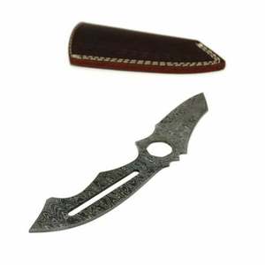 Couteau de camping extérieur MAYSARA MI-19 personnalisé en acier Damas de qualité industrielle 4 mm, forgé à la main, motif goutte de pluie, haute qualité, support OEM - Product Image 1