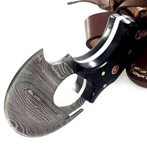 Couteau de camping et de chasse multifonctionnel en acier Damas fait main, 5 pouces, qualité supérieure, prix de gros, fabrication OEM/ODM - Product Image 5