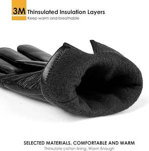 Winter Unisex Stay Warm Touchscreen Waterproof Windproof Non Slip Full Finger Insulated Polyester Adjustable <b>Wrist</b> Ski Gloves - Product Image 2