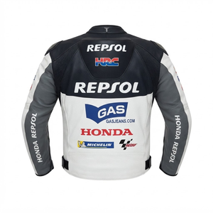 Veste de course pour moto en cuir de vache véritable Zonda pour homme/Chaqueta, équipement de protection CE niveau 2 avec bosse dorsale - Product Image 2