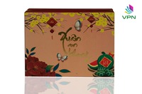 Boîte cadeau pliante de luxe écologique haut de gamme à fermeture magnétique robuste pour le Nouvel An chinois, personnalisable, en carton imprimé offset