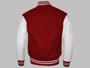 Customizable Men's Classic Style <b>Canvas</b> 100% Cotton Varsity Fleece <b>Jacket</b> Streetwear with Logo Patch for Winter - Product Image 2