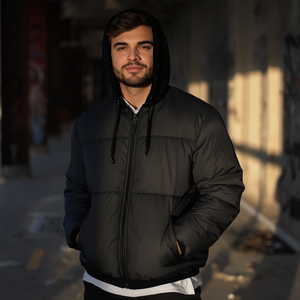 Sudadera con Capucha Acolchada para Hombre, Chaqueta de Invierno Cálida y Casual, Estilo Urbano, OEM - Product Image 1