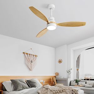 Ventilatore da soffitto LED da 52 pollici con motore DC reversibile a risparmio energetico, 6 velocità, telecomando e luce per camera da letto - Product Image 6