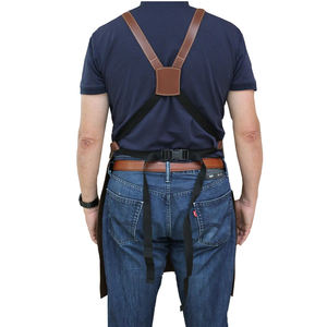 Delantal de Trabajo Profesional Multiusos de Cuero Genuino, Delantal de Chef, Suministro ODM, Resistente a la Abrasión, Unisex, con Múltiples Bolsillos - Product Image 2