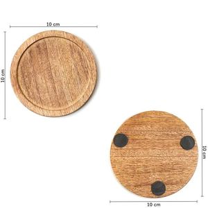 Base Redonda Decorativa para Pastel de Madera con Incrustaciones de Madreperla, Hecha a Mano, Ecológica y No Tóxica por Curio Craft - Product Image 4