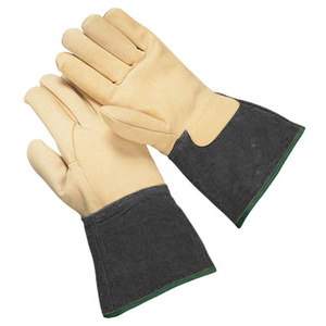 Gants de soudage TIG industriels robustes en cuir de chèvre pleine fleur certifiés CE, anti-vibrations et anti-abrasion - Product Image 6