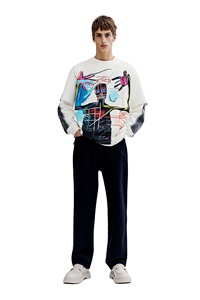 เสื้อยืดผู้ชายทรงพอดีตัวแบบสบายๆเสื้อยืดฤดูร้อนพิมพ์ลายคอกลมแขนครึ่งซีกทำจากผ้าฝ้าย100% คุณภาพสูง - Product Image 5