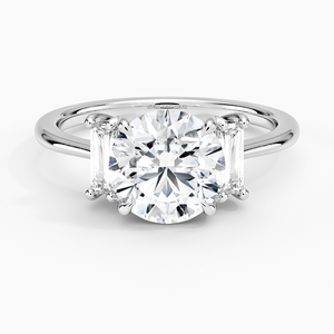 BOJ <b>Ring</b> 0103 Round Cut 925 <b>Silver</b> Halo Stone Prong Setting <b>Solitaire</b> Diamond <b>Ring</b> 2ct D Color VVS1 Moissanite GRA Certified - Product Image 1