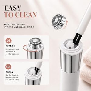 Depilación Facial para Mujeres, Depiladora Facial Eléctrica Indolora, Afeitadora y Recortadora Facial - Product Image 5