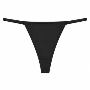 Culottes string sans couture pour femmes, douces et extensibles, 100 % coton, couvrance minimale, taille mi-haute, sous-vêtements bikini fins, sexy, confortables et respirants - Product Image 1
