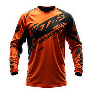 Jersey de Carreras de Motocross Personalizado, Cómodo, Unisex, de Manga Larga, Transpirable, 100% Poliéster, Ropa para Carreras de Motos y Autos - Product Image 1