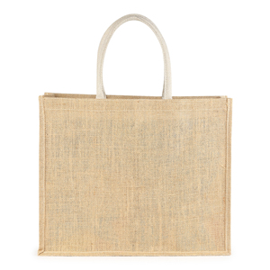 Sac cadeau en jute naturel uni pour la vente au détail et l'emballage, sac fourre-tout avec poignées en corde, fermeture à glissière, taille personnalisée - Product Image 5