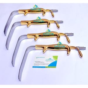 STAINLESS STEEL HIGH QUALITY FERRIERA STYLE RETRACTOR, WITH <b>FIBER</b> <b>OPTIC</b> <b>LIGHT</b> GUIDE - Product Image 1