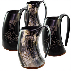 Chope en corne polie style Viking, artisanat naturel européen pour la décoration intérieure - Product Image 5
