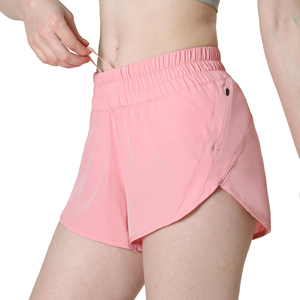 Nouveaux shorts de sport pour femmes, coupe ajustée, taille mi-haute, 100% coton respirant à séchage rapide, avec cordon de serrage, anti-déchirure, pour la course et la gym - Product Image 1