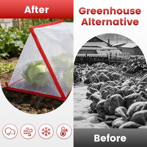 Confezione da 4 Reti Protettive Verdi per Piante da Giardino, 31.50x12.99x13.39 pollici, per Serra e Coperture per Piantine - Product Image 6