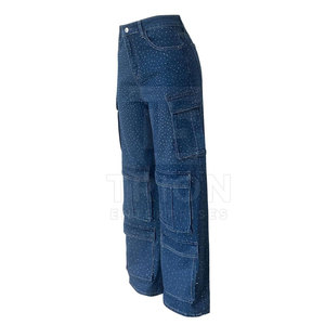 Lightweight Women Rhinestone <b>Pant</b> High Waist Women Rhinestone <b>Pant</b> Stylish Finish Women Rhinestone <b>Pant</b> - Product Image 3