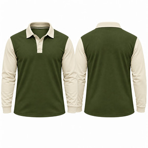 Camiseta de Rugby Personalizada para Hombre, Polo de Manga Larga, Jersey de Rugby de Algodón, Ropa Deportiva, Uniforme de Equipo, Fabricante Mayorista - Product Image 4