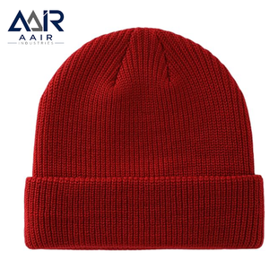 Gorro de Punto Acrílico Azul con Puño Ajustable, Gorro de Invierno Unisex, Estilo Casual para Exteriores - Product Image 4