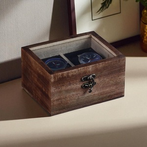 AHTE MANUEXPO UR-065 Wooden Watch Box for Men Antique Wood Crafted 6-Slot Watch <b>Display</b> <b>Case</b> Storage Organizer Anniversary Gift - Product Image 4