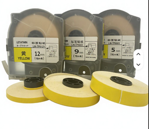 Yellow Self Adhesive Copper Contact Nylon Housing IP55 3A Label Printer <b>Ribbon</b> Cable LM-TP512Y 12mm for <b>Wiring</b> Identification - Product Image 3