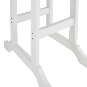 Silla de Jardín de Madera Maciza Blanca, Estilo Tradicional, Resistente a la Intemperie - Product Image 6