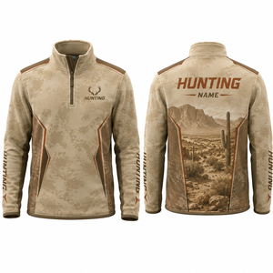 Veste Softshell de Chasse pour Homme à Manches Longues, Imprimé Désert, Respirante, pour l'Extérieur, Automne, Doublure Polyester - Product Image 1