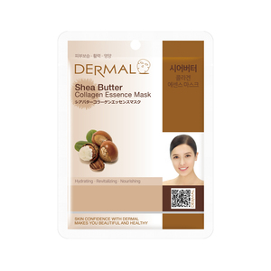 Masque à l'essence de collagène DERMAL au beurre de karité | Beauté coréenne | Soins de la peau coréens | Cosmétiques coréens | Masque visage hydratant et apaisant | Non testé sur les animaux - Product Image 1