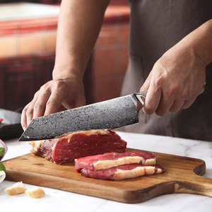 Premium Quality Damascus Steel <b>Kitchen</b> Knife Set With Smooth Finish And Easy Handling For Cooking Needs - Product Image 2