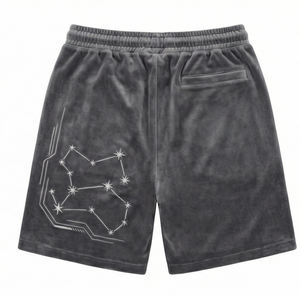 Pantalones Cortos Cargo Unisex de Moda, Terciopelo con Cristales, Estilo Urbano, Cintura Elástica Premium, Transpirables, de Secado Rápido, Marca Maluza Industries - Product Image 3