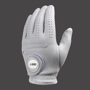 Gants de golf de haute qualité, dernière mode, unis, avec logo brodé et motif tendance, en cuir. - Product Image 3