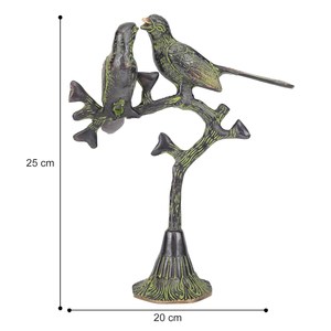 Figurine d'oiseau en laiton peinte à la main SHUBHAM, gravure polie, ornement religieux, plaqué or, décoration d'intérieur, cadeau - Product Image 4