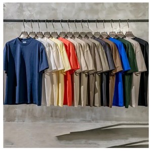 Camiseta Casual de Hombre, Cuello Redondo, Manga Corta, Corte Regular, Tejido de Punto, 100% Algodón, Color Sólido, Logotipo Frontal, Transpirable, Secado Rápido - Product Image 5