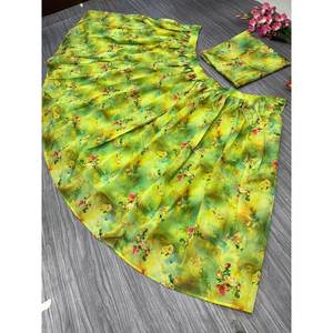 Plus beau dernier imprimé floral Lehenga Choli taille 2XL - Product Image 4