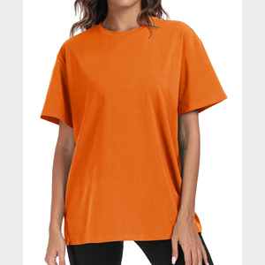 T-shirt oversize pour femme, style léger, séchage rapide, vêtements décontractés d'été, t-shirt quotidien, couleur unie, t-shirt oversize pour femme - Product Image 1