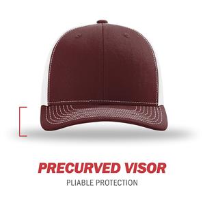 Casquette Trucker en Maille Blanche Bourgogne 6 Panneaux Ajustable Unisexe Décontractée Respirante Imperméable 100% Polyester Toutes Saisons Couleur Unie - Product Image 6
