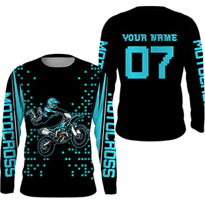 Jersey de Motocross Personalizado 100% Poliéster Sublimado para Adultos, Ropa de Ciclismo, Carreras de Motos y Automovilismo - Product Image 2