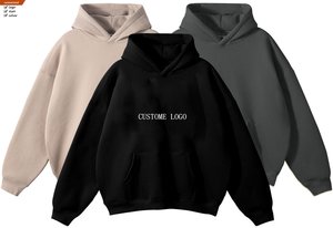 Sweat-shirt à capuche oversize pour homme, couleur unie, en coton French Terry, décontracté, avec poche, manches longues, pour l'automne 2027 - Product Image 3