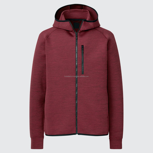 Nouveauté 2023, vente chaude, sweat à capuche unisexe à manches longues à séchage rapide, personnalisable, fermeture éclair, matière polaire polyester/coton - Product Image 2