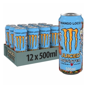 Monster Mango Loco 473ml Lata Paquete de 12 Bebida Energética Sabor Mango Tropical Venta al por Mayor a Granel Bebida Lista para Beber Caja de 100 - Product Image 1
