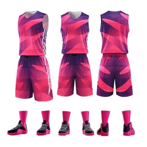Conjunto de uniforme de baloncesto para hombre y mujer, uniforme colorido de buena calidad, a la moda - Product Image 1